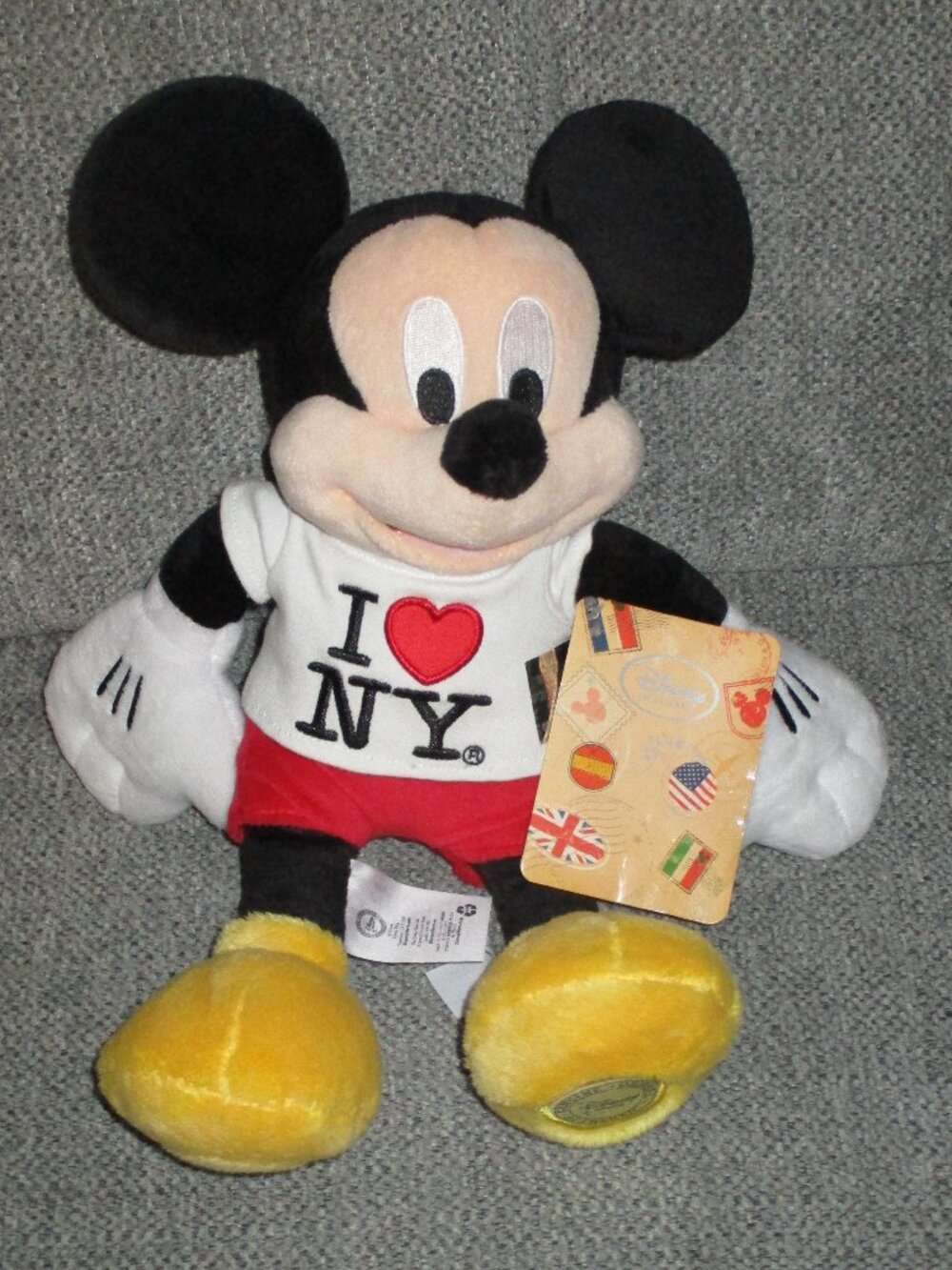 Disney Store Authentic 11”  Mickey Mouse “I Love New York” Plush Children Toys